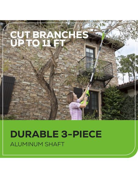 Kit Combo Greenworks 40V: Sierra de Poste 8" y Cortadora de Setos 20"