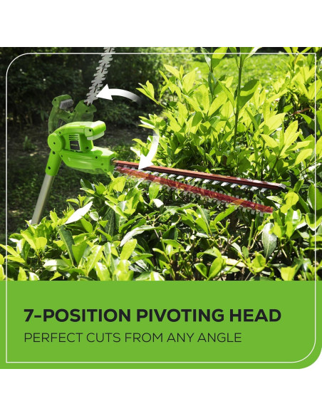 Kit Combo Greenworks 40V: Sierra de Poste 8" y Cortadora de Setos 20"