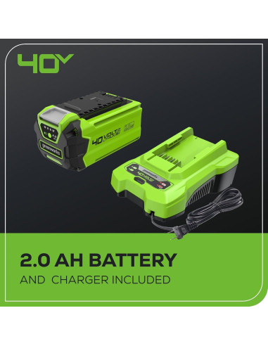 Kit Combo Greenworks 40V: Sierra de Poste 8" y Cortadora de Setos 20"