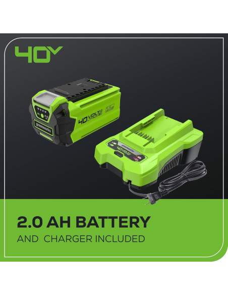 Kit Combo Greenworks 40V: Sierra de Poste 8" y Cortadora de Setos 20"