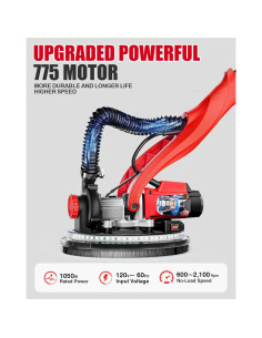 Lijadora de Paneles de Yeso Alloyman 1050W 7 Velocidades LED 2