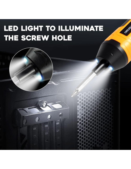 Juego de destornilladores eléctricos Darkboom 105 en 1 con LED