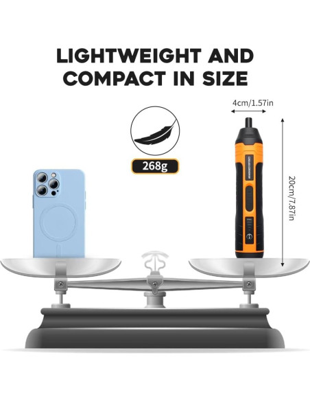 Juego de destornilladores eléctricos Darkboom 105 en 1 con LED