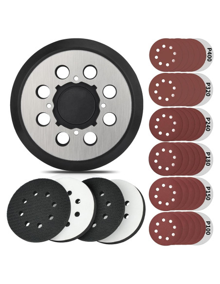 Almohadilla de Lijadora Orbital DeWalt 5" con 36 Discos