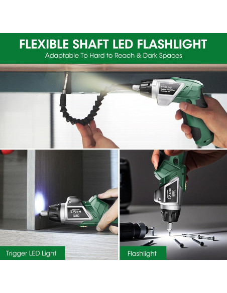 Destornillador eléctrico inalámbrico MYMULIKE 3.6V 49 accesorios Destornillador eléctrico inalámbrico MYMULIKE 3.6V 49 accesorios