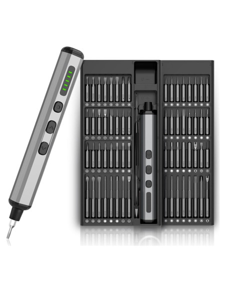 Mini Destornillador Eléctrico YitaiIns 64 Piezas 3.7V con Luz LED Mini Destornillador Eléctrico YitaiIns 64 Piezas 3.7V con Luz LED