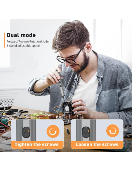 Mini Destornillador Eléctrico YitaiIns 64 Piezas 3.7V con Luz LED Mini Destornillador Eléctrico YitaiIns 64 Piezas 3.7V con Luz LED