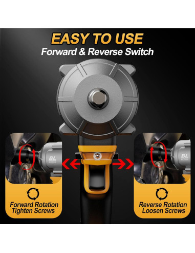 Llave de impacto inalámbrica 1/2" Labfintom 20V 1200N.m