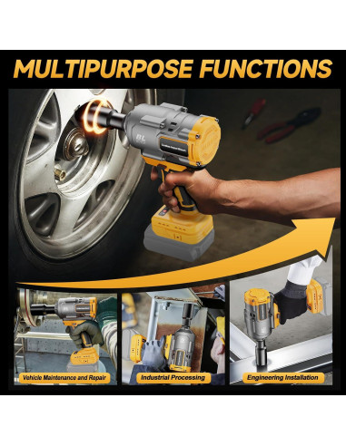 Llave de impacto inalámbrica 1/2" Labfintom 20V 1200N.m