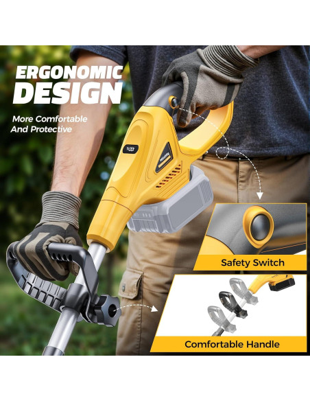 Cultivador Inalámbrico MtiolHig Dewalt 20V 500W 22.86cm