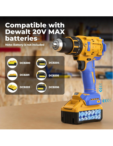 Taladro de Martillo Inalámbrico Funnywhale 20V Sin Batería