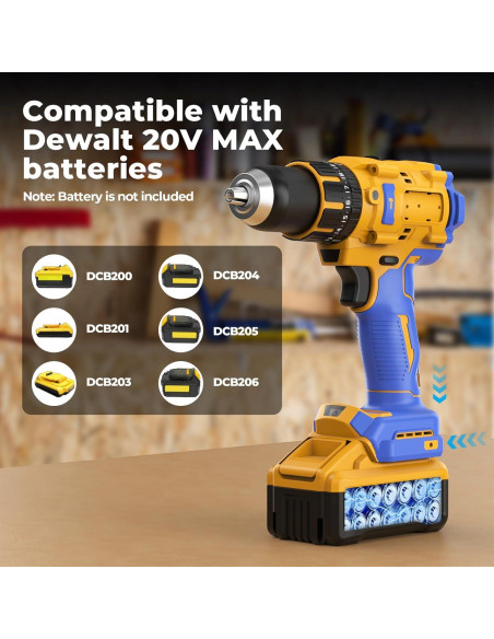 Taladro de Martillo Inalámbrico Funnywhale 20V Sin Batería