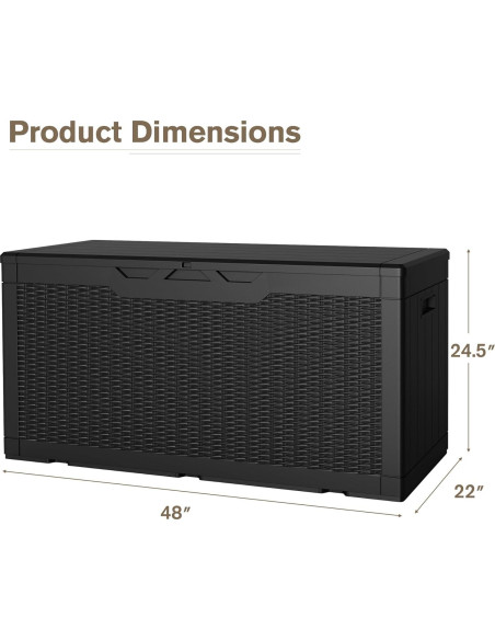 Caja de Almacenamiento JUMMICO 378.5L Impermeable Negra