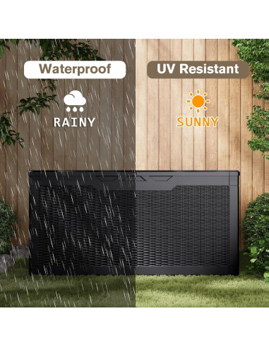 Caja de Almacenamiento JUMMICO 378.5L Impermeable Negra