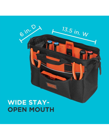 Bolsa de Herramientas Black+Decker 30.5 cm Resistente al Agua