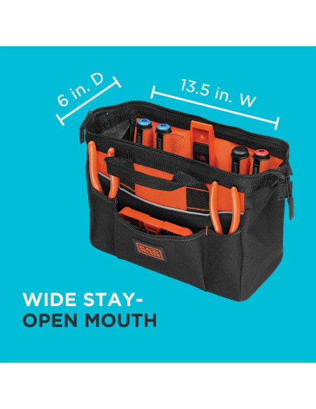 Bolsa de Herramientas Black+Decker 30.5 cm Resistente al Agua
