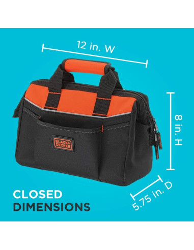 Bolsa de Herramientas Black+Decker 30.5 cm Resistente al Agua