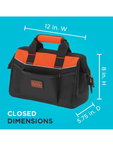 Bolsa de Herramientas Black+Decker 30.5 cm Resistente al Agua