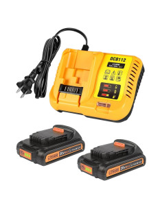 Pack 2 Baterías 20V 3.0Ah Dewalt + Cargador DCB112