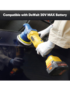 Pulidor de Coche Inalámbrico MaxMore 20V 5000RPM 6 Velocidades 2