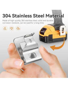 Clips de Cinturón Dewalt N268241 - 4 Piezas Acero Inoxidable 2