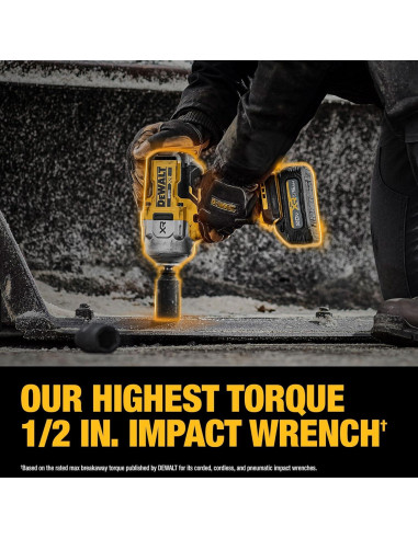 Llave de Impacto Inalámbrica DEWALT 20V MAX 1/2" Alto Par DCF961GH1