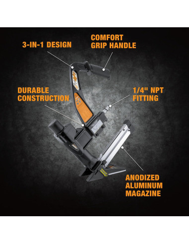 Clavadora Engrapadora Neumática 3-en-1 Freeman PFL618C 2"