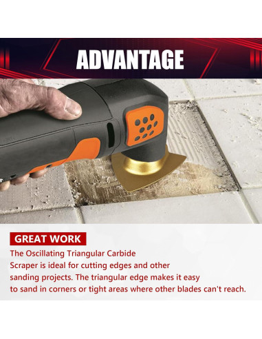 Juego de Hojas Oscilantes Wesleydrill 6 Piezas Carburo 5-8 cm