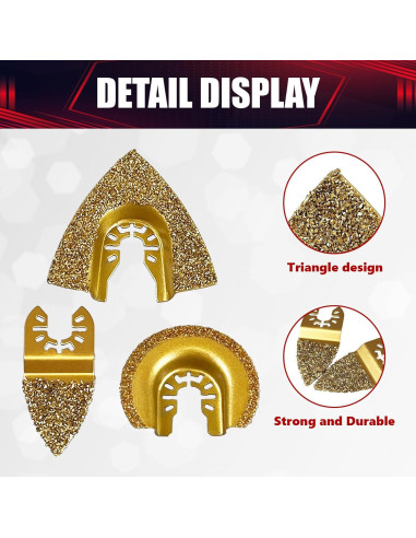 Juego de Hojas Oscilantes Wesleydrill 6 Piezas Carburo 5-8 cm