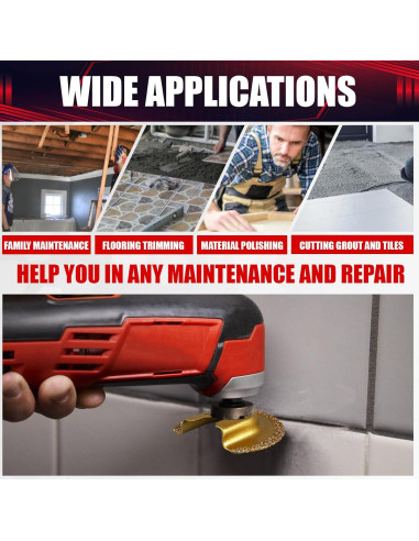 Juego de Hojas Oscilantes Wesleydrill 6 Piezas Carburo 5-8 cm