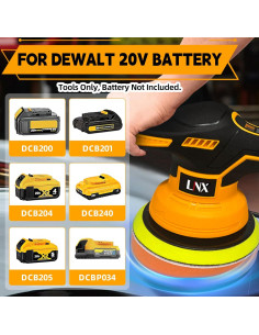 Pulidora a Batería Dewalt 20V 6" 8 Velocidades Portátil 2