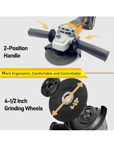 Amoladora Angular Inalámbrica DeWALT 20V 4-1/2" 11000 RPM