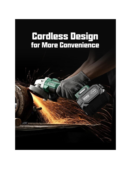 Amoladora Angular Inalámbrica KIMO 20V 11.43 cm 9000RPM