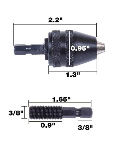 Adaptador Mandril Sin Llave 1/4" AUTOTOOLHOME para Destornillador