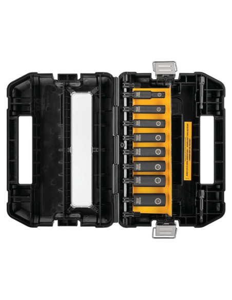 Juego de Enchufes de Impacto DEWALT DW22838, 10 Piezas, 9 Tamaños Juego de Enchufes de Impacto DEWALT DW22838, 10 Piezas, 9 Tamaños