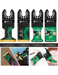 Kit de 25 Hojas de Sierra Oscilante Gulrear - Titanio, Universal 2