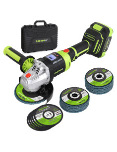 Amoladora Angular Inalámbrica FASTPRO 20V 4.0 Ah con Discos