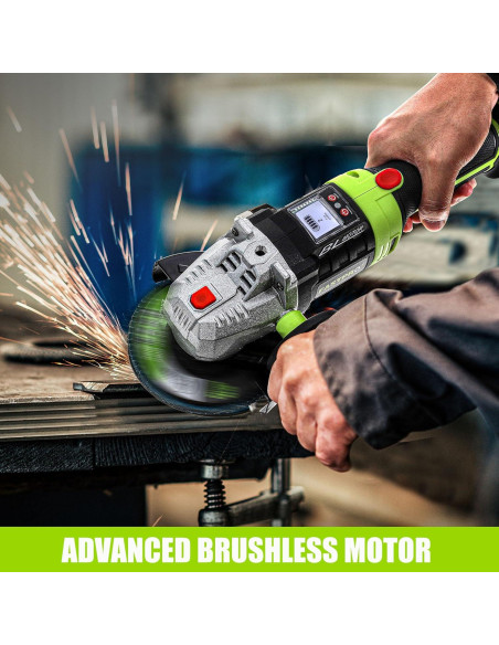 Amoladora Angular Inalámbrica FASTPRO 20V 4.0 Ah con Discos