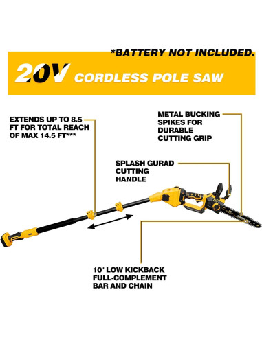Sierra de Poste 2 EN 1 LOASCOTY 10" Inalámbrica 20V MAX