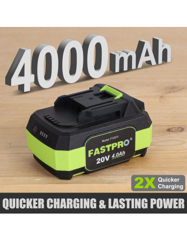 Amoladora Angular Inalámbrica FASTPRO 20V 4.0 Ah con Discos