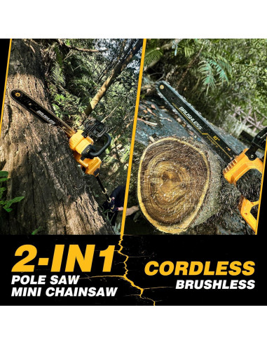 Sierra de Poste 2 EN 1 LOASCOTY 10" Inalámbrica 20V MAX