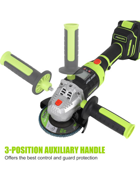 Amoladora Angular Inalámbrica FASTPRO 20V 4.0 Ah con Discos