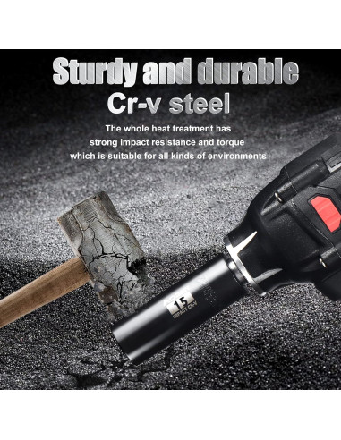 Juego de Enchufes de Impacto AOBEN 54 Piezas 1/4" Cr-V