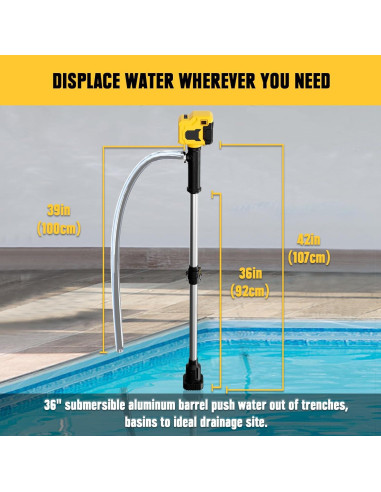 Bomba de Agua Inalámbrica Danero 20V con Varilla 720 GPH