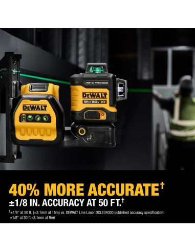 Láser de Línea DEWALT 12V/20V MAX XR 3X 360 Verde Preciso