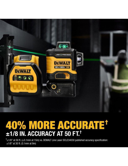 Láser de Línea DEWALT 12V/20V MAX XR 3X 360 Verde Preciso