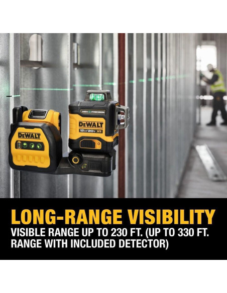 Láser de Línea DEWALT 12V/20V MAX XR 3X 360 Verde Preciso