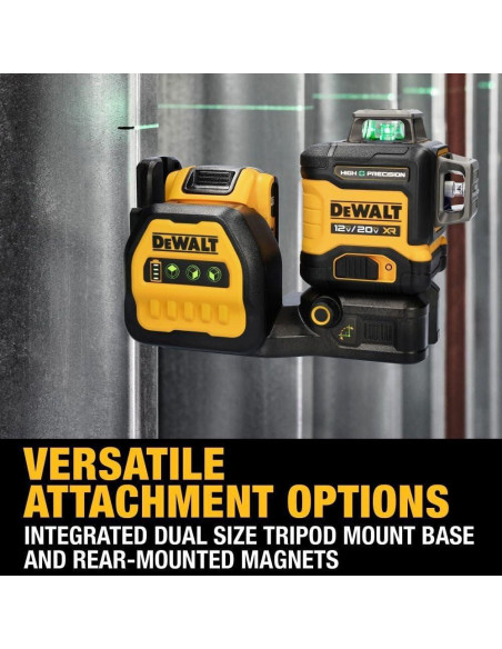 Láser de Línea DEWALT 12V/20V MAX XR 3X 360 Verde Preciso