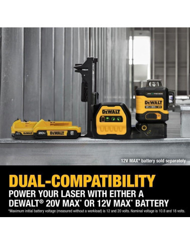 Láser de Línea DEWALT 12V/20V MAX XR 3X 360 Verde Preciso