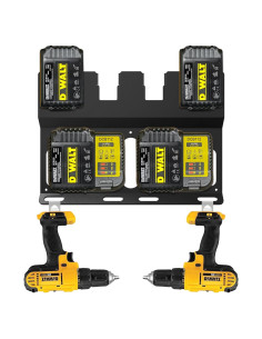 Soporte de Pared Metal DeWalt para Baterías 18V/20V y Cargador DCB112/DCB115